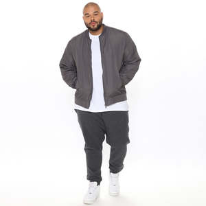 Venta caliente al por mayor de gran tamaño cremallera estilo lona Stand Collar Bomber chaqueta hombres Pakistán hecho Super Street Unisex 2025 - Product Image 1