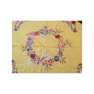 Customizable Floral Pattern Cotton <b>Table</b> Cloth 60x84 Inches Embroidered Design 200 GSM GOTS Certified Soft Wash OEM Ready - Product Image 4