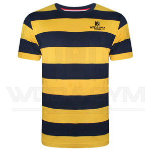 T-shirt pour homme à séchage rapide avec logo personnalisé, motif uni, nouvelle arrivée, coton et polyester, vêtements de sport décontractés - Product Image 5