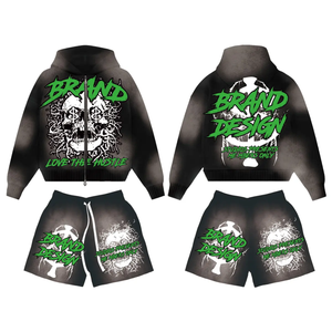 Conjuntos de Shorts Deportivos Transpirables de Diseño Personalizado, de Algodón y Felpa, con Estampado Informal de Invierno, para Hombre, Talla Grande, Precio al por Mayor - Product Image 4