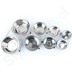 Cuenco con Soporte de alambre para mascotas, tazón para beber comida recubierta, alimentador para perros, acero inoxidable, precio al por mayor - Product Image 1