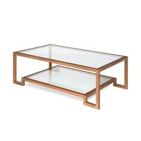 Table Basse Contemporaine Design Tendance Prix Usine avec Plateau en Fer et Pieds Dorés – Écologique et Facile à Nettoyer pour la Maison
