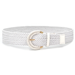 Cinturón ancho trenzado de piel sintética con hebilla para mujer, cinturón de moda tejido de piel sintética para mujer - Product Image 2