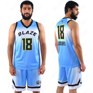 Camiseta de baloncesto de alta calidad unisex para adultos, conjunto deportivo, pantalones cortos de talla grande, sublimación, uniforme de baloncesto de verano Bsci - Product Image 1