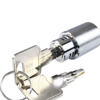 Serrure à goupille antivol en laiton zingué de 60 mm avec 2 clés pour motos et boîtes à outils, accessoire pour fenêtres coulissantes