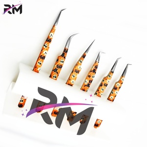 RMI ชุดปลายแหลม45/65/90องศาชุดปลายแหลมทำจากกระดาษเงินและแหนบเคลือบขนตาทำจากกระดาษดีไซน์ฮาโลวีนด้ามจับเป็นสแตนเลส - Product Image 2