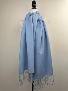 Sky Blue Kashmiri Wool <b>Shawl</b> Handcrafted Winter <b>Wrap</b> Soft Stylish Wool Stole for <b>Women</b> Traditional Ethnic Fashion - Product Image 5