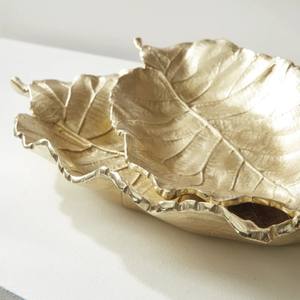 Maison et jardin Alegra Grand plateau de service décoratif en forme de feuille d'or plateau en métal centre de table décor de table - Product Image 4
