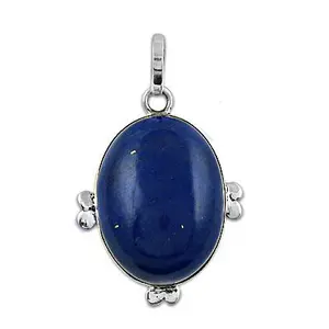 Pendentif en argent 925 plaqué rhodium fait à la main avec pierre précieuse bleue pour un usage quotidien des femmes, cadeau - Product Image 3