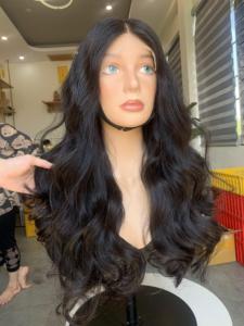 Frontal <b>Wig</b> Vietnamese Remy Human Extensions Double Drawn Transparent Lace Piano Colors <b>Wavy</b> - Product Image 1