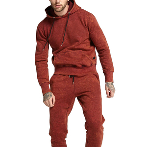 2025 venta al por mayor invierno lavado ácido polar Jogger chándales ropa de calle marca privada hombres ropa transpirable Unisex 100% poliéster - Product Image 1