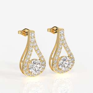 ต่างหูเพชรทวิตไลร์สปาร์เคิลแล็บโกรว์ทองคำ 18k - Product Image 3