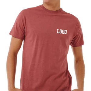 T-shirt écologique à motif solide imprimé sur mesure en mélange de bambou et de coton pour la promotion de la marque - Product Image 1