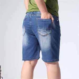 High Street Fashion Custom <b>Men's</b> <b>Denim</b> <b>Shorts</b> High Quality <b>Elastic</b> <b>Waist</b> Fitness <b>Shorts</b> 100% Cotton Solid Pattern - Product Image 4