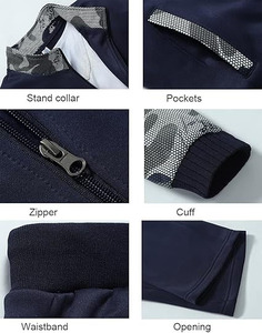 Survêtement pour homme Survêtement 2 pièces Ensemble de sport athlétique à manches longues Jogging Running - Product Image 4