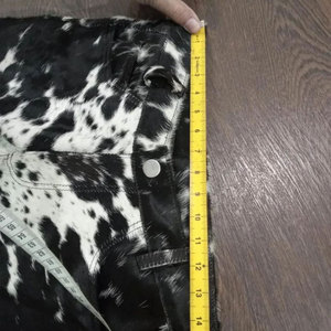 Pantalon en cuir de vachette coupe-vent pour homme avec logo personnalisé, vente en gros à prix abordable, faible MOQ - Product Image 3