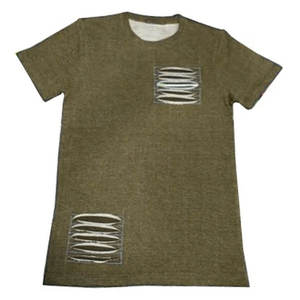 Qualité supérieure Offre Spéciale en détresse T-shirt coupe ample à manches courtes col rond 240gsm blanc lavage à l'acide T-Shirt pour hommes et femmes - Product Image 3