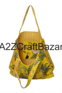 Grand sac fourre-tout à bandoulière en coton matelassé rayé fait à la main avec une longue poignée pour femmes, écologique, style bohème indien, pour le shopping - Product Image 6