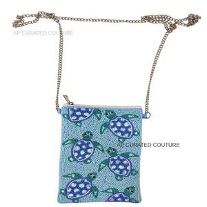 Bolso de móvil cruzado con cuentas hecho a mano a la moda con cremallera bordada con flores, sobre personalizado para fiestas - Product Image 5
