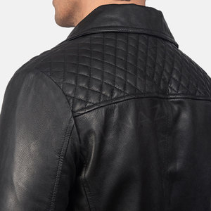 Vestes en cuir d'hiver à design personnalisé pour hommes Nouveau style décontracté avec col montant et tissu en toile de haute qualité - Product Image 5