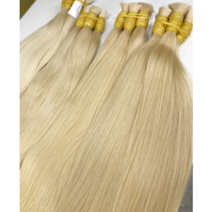 Color dorado, color claro europeo, mechones de pelo Remy vietnamita a granel, Color personalizable, 100% extensiones naturales de gran calidad - Product Image 2