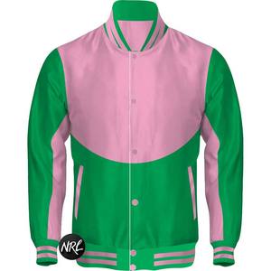 Chaquetas universitarias de satén informales para hombre con mangas estilo Letterman de béisbol con bordado de chenilla de alta calidad personalizadas al por mayor - Product Image 1