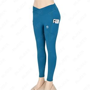 Blaze Fight Wear Leggings de Yoga de cintura alta de secado rápido antiestático personalizado sólido transpirable cintura elástica mallas cruzadas - Product Image 5