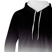 Conjunto Deportivo de Invierno para Hombre, Sublimado en Blanco y Negro, Sudadera con Capucha y Pantalones Jogger, 100% Algodón Grueso, Ropa Deportiva Informal