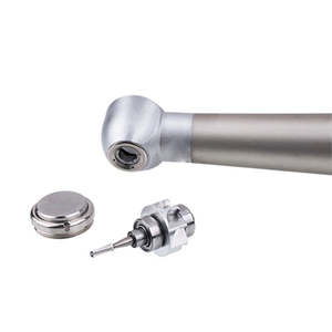 หัวกรอฟันความเร็วสูงพร้อมแหล่งพลังงานกังหันไฟฟ้า วัสดุโลหะเหล็กทนทาน 2/4 รู สีเงิน ระดับ Class III - Product Image 1