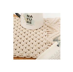 Classic Theme Table Decoration <b>Round</b> Plate Corn Husk Bohemian <b>Place</b> <b>Mats</b> Coaster Macrame Natural Finishing Placemats - Product Image 4