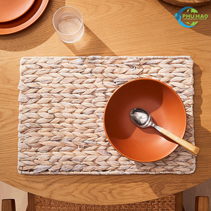 Handmade <b>WOVEN</b> WATER HYACINTH PLACEMATS <b>COASTERS</b> Sustainable and Eco-Conscious Handmade <b>Coasters</b> for Green and Stylish Living - Product Image 3