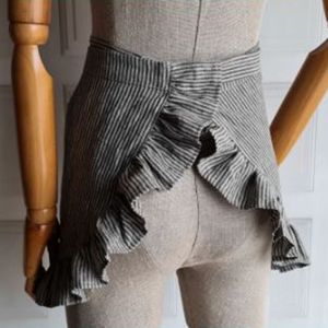 Vestido <span class=keywords><strong>de</strong></span> <span class=keywords><strong>cocina</strong></span> rústico <span class=keywords><strong>vintage</strong></span>, medio <span class=keywords><strong>delantal</strong></span> <span class=keywords><strong>de</strong></span> lino y algodón natural con bolsillo, uso diario sin mangas para mujeres y hombres - Product Image 6