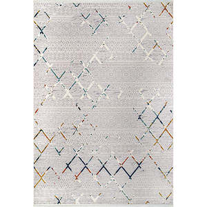 Alfombra Moderna de Poliéster Acrílico Netline ZN006, 80x150cm, Color Gris Depósito, Antideslizante, Fácil de Limpiar, Duradera, para Dormitorio - Product Image 5