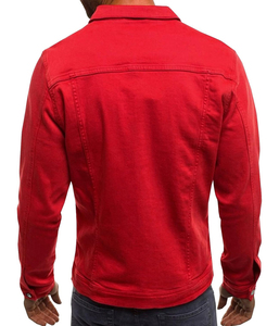 Chaqueta Vaquera Personalizada de Alta Calidad para Hombre 2025, Impermeable, de Secado Rápido, Transpirable, Diseño Liso, Estilo Vintage, en Oferta - Product Image 4