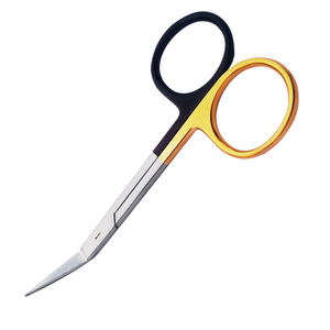 QNQ Ciseaux Wilmer Converse de haute qualité TC 10.5 cm Ciseaux nasaux coudés avec poignée noire dorée Source d'alimentation manuelle en gros - Product Image 4