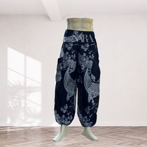 กางเกงใส่สบายสไตล์ลำลองสำหรับผู้ชายเอวยางยืดแนวสตรีทผ้าฝ้าย100% น้ำหนักเบามีกระเป๋าโอเวอร์ไซส์ใส่สบาย - Product Image 1