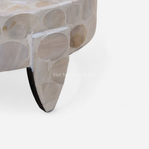 Support alimentaire en nacre en gros, artisanat en coquillage pour la présentation de desserts, fabrication artisanale, fabricant direct du Vietnam - Product Image 3