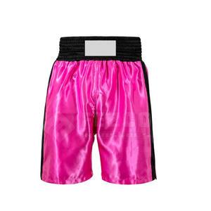 Pantalones cortos de boxeo de poliéster 100% para venta en línea ropa de entrenamiento de Kick Boxing pantalones cortos de boxeo para hombres - Product Image 1