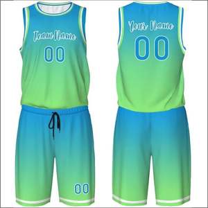 Maillot de basket-ball adulte personnalisé bon marché respirant rayé imprimé vêtements de sport ensemble uniforme de basket-ball sublimé - Product Image 1