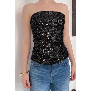 Blusa sin tirantes con cremallera trasera Topshow - [object Object] - Product Image 4