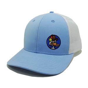Sombrero de camionero azul con logotipo bordado personalizado al por mayor, gorra ligera, gorra ajustable de fábrica OEM de Vietnam para ropa de calle - Product Image 1