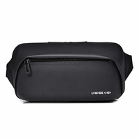 Sac de poitrine en nylon pour homme avec sangle réglable et poches zippées 1086