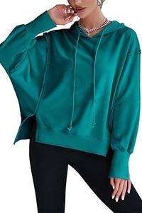 2025 femmes automne vêtements logo personnalisé femmes pull à capuche blanc couleur unie à capuche sweats décontractés - Product Image 4