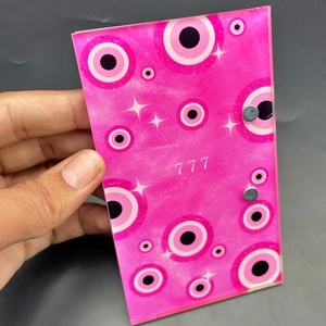 Love Black Circle Pink Pattern Lash Tiles Hello Kitty Placa de extensión de pestañas Paleta de pestañas magnéticas acrílicas sostenibles - Product Image 4