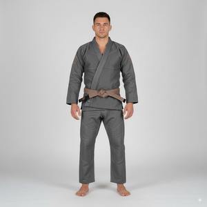 Jiu Jitsu Gi brésilien noir personnalisé de qualité supérieure Kimono ceinture à coutures contrastées pour uniforme d'entraînement d'arts martiaux de karaté pour hommes - Product Image 6