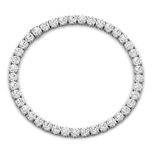 สร้อยคอเทนนิสโมอิสซาไนต์ 422 กะรัต ขนาด 14 มม. สายเงินแท้ 925 ยาว 23 นิ้ว สำหรับผู้ชาย สร้อยคอแบบวิบวับสำหรับฮิปฮอป - Product Image 1