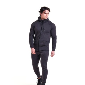 Ensemble de survêtement d'entraînement pour homme en polyester de haute qualité, coupe ajustée, ensemble de sport d'hiver - survêtement uni, jogging pour homme, survêtement d'hiver - Product Image 1