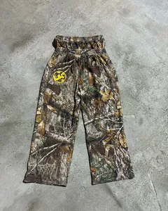 Sudadera con capucha y cremallera de camuflaje Retro, conjunto de dos piezas, ropa deportiva Y2K, sudadera de gran tamaño con letras para hombre, conjunto de pantalones informales Drawstr - Product Image 6