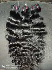 Extensiones de cabello humano rizado natural indio precios más baratos fabricante indio - Product Image 3