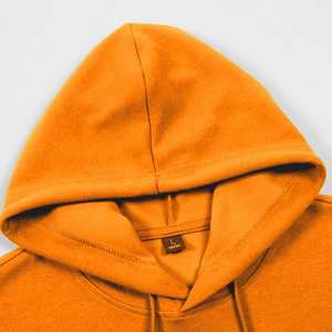 Sweat-shirt à capuche unisexe en coton d'hiver avec fermeture éclair, patchwork, coupe régulière, manches longues et poche - Product Image 2